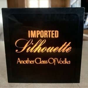Imported Silhouette‎ Vodka Lighted Bottle Display Holder Glorifier.